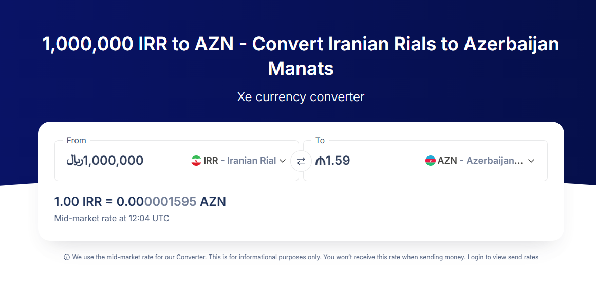 Bir milyon İran rialı 1,59 manat - FOTO
